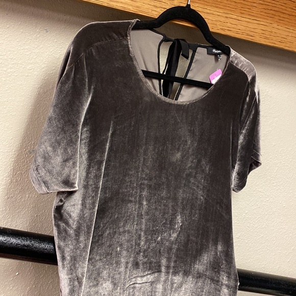 Madewell Velvet Bow-Back Tee Dress size XS - Picture 3 of 13